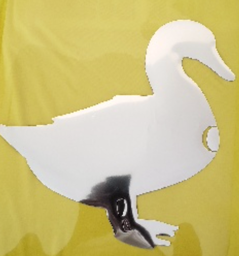 Silver Duck Silhouette Image (FRONT)