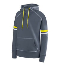 Load image into Gallery viewer, Grey &amp; Yellow Striped Hoodie