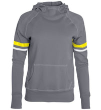 Load image into Gallery viewer, Grey &amp; Yellow Striped Hoodie