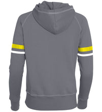 Load image into Gallery viewer, Grey &amp; Yellow Striped Hoodie