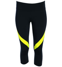 Load image into Gallery viewer, Black &amp; Yellow Yoga Pants